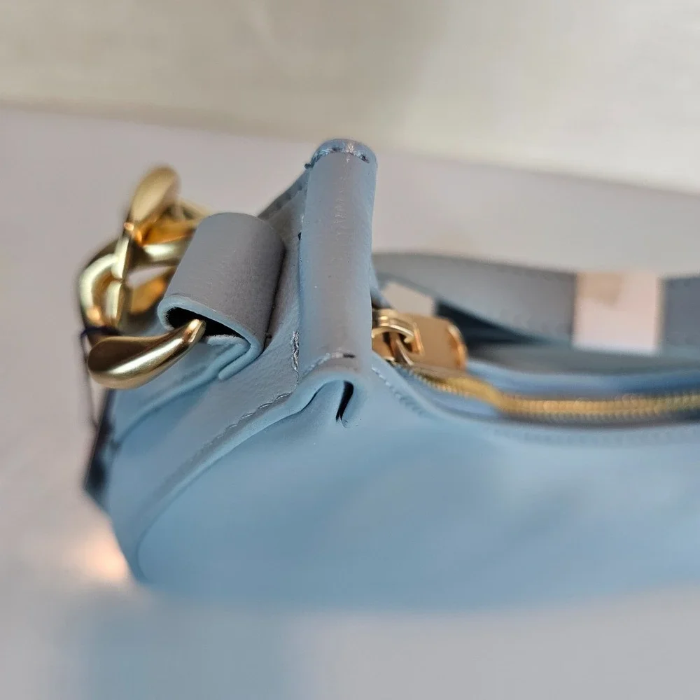 French Connection Moritz Hobo Shoulder Bag Powder Blue NWT